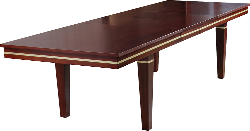 stained wood dining room table for jewish home