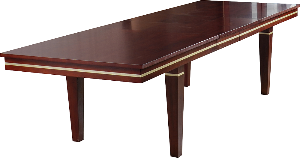 stained wood dining room table for jewish home